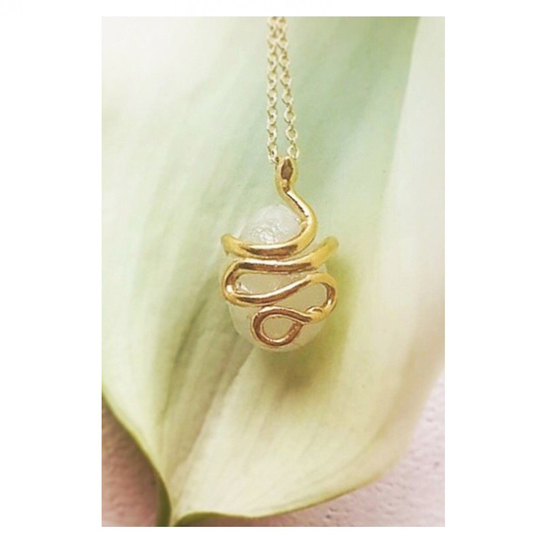 Snake Gemstone Necklace