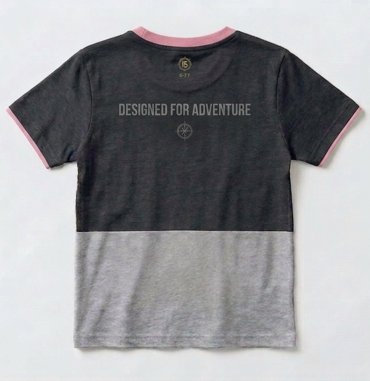 Lurex Adventure Rider Bicycle T Shirt with Pink Contrast Trim