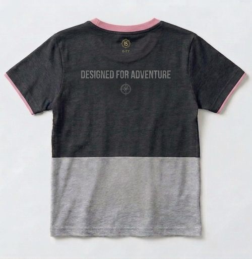 Lurex Adventure Rider Bicycle T Shirt with Pink Contrast Trim