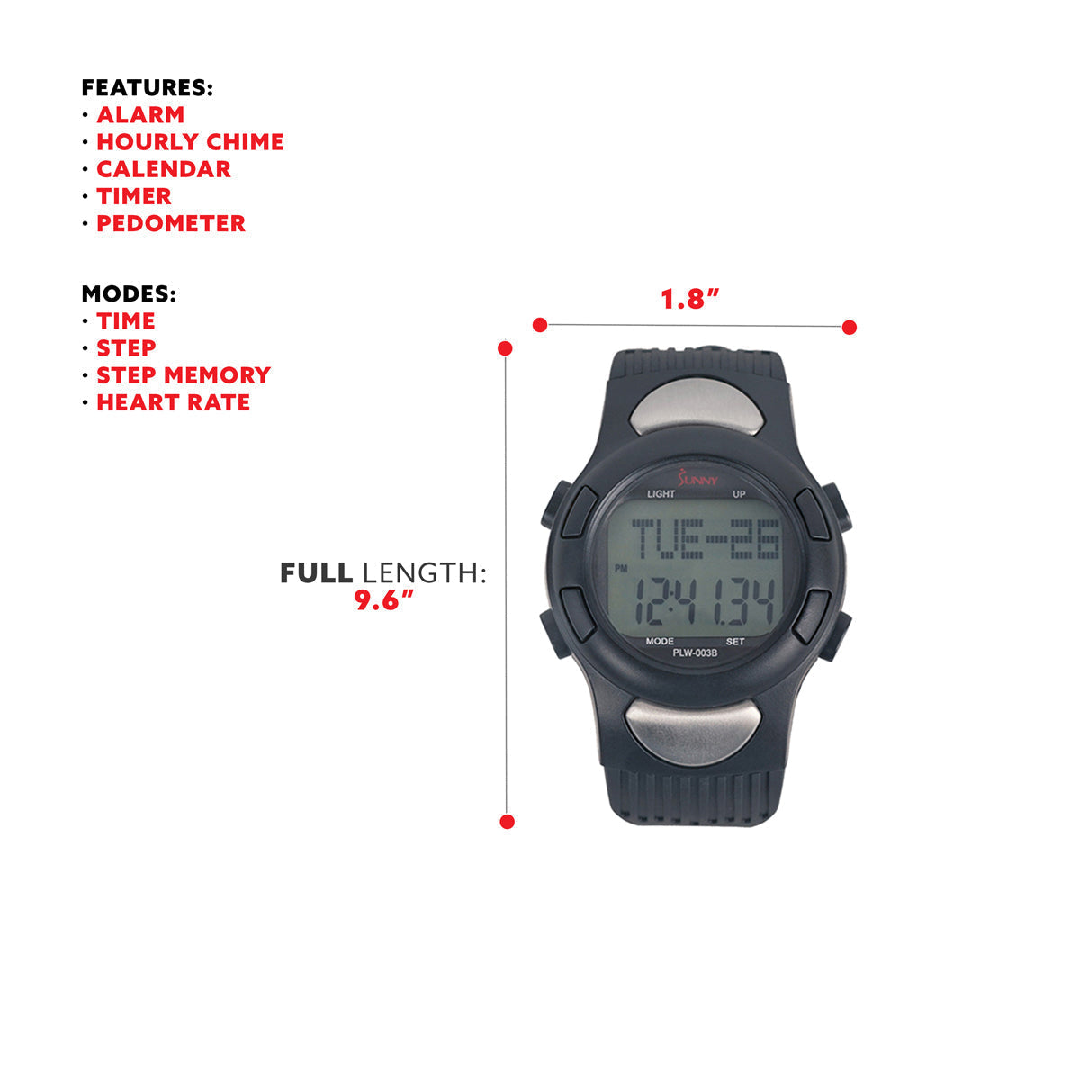 Pedometer Wrist Watch