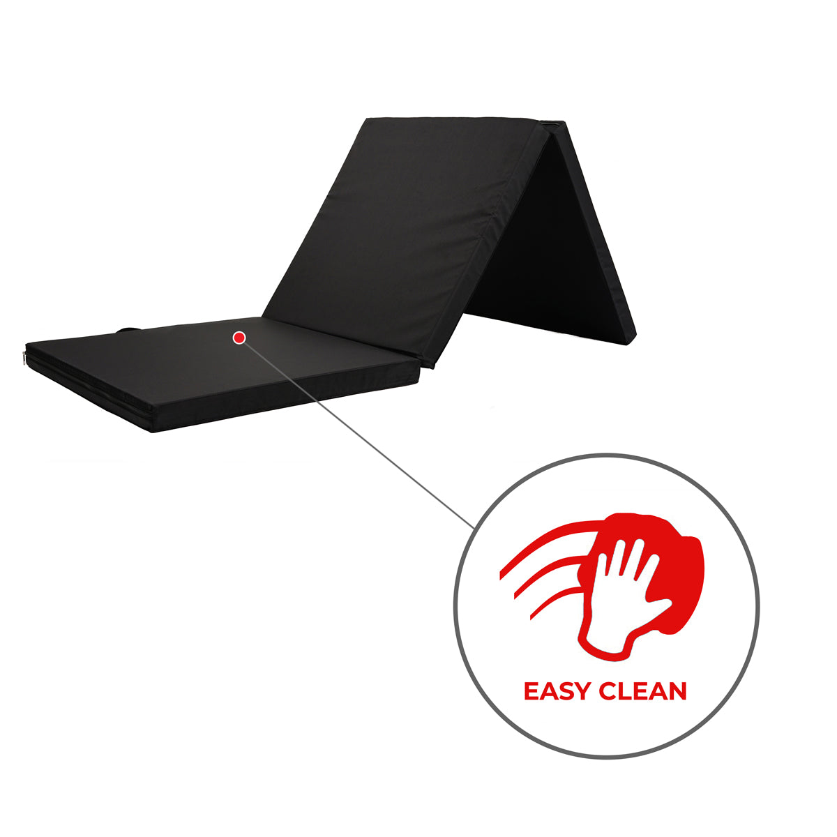 Tri-Folding Exercise Gymnastics Mat - Extra Thick with Carry Handles