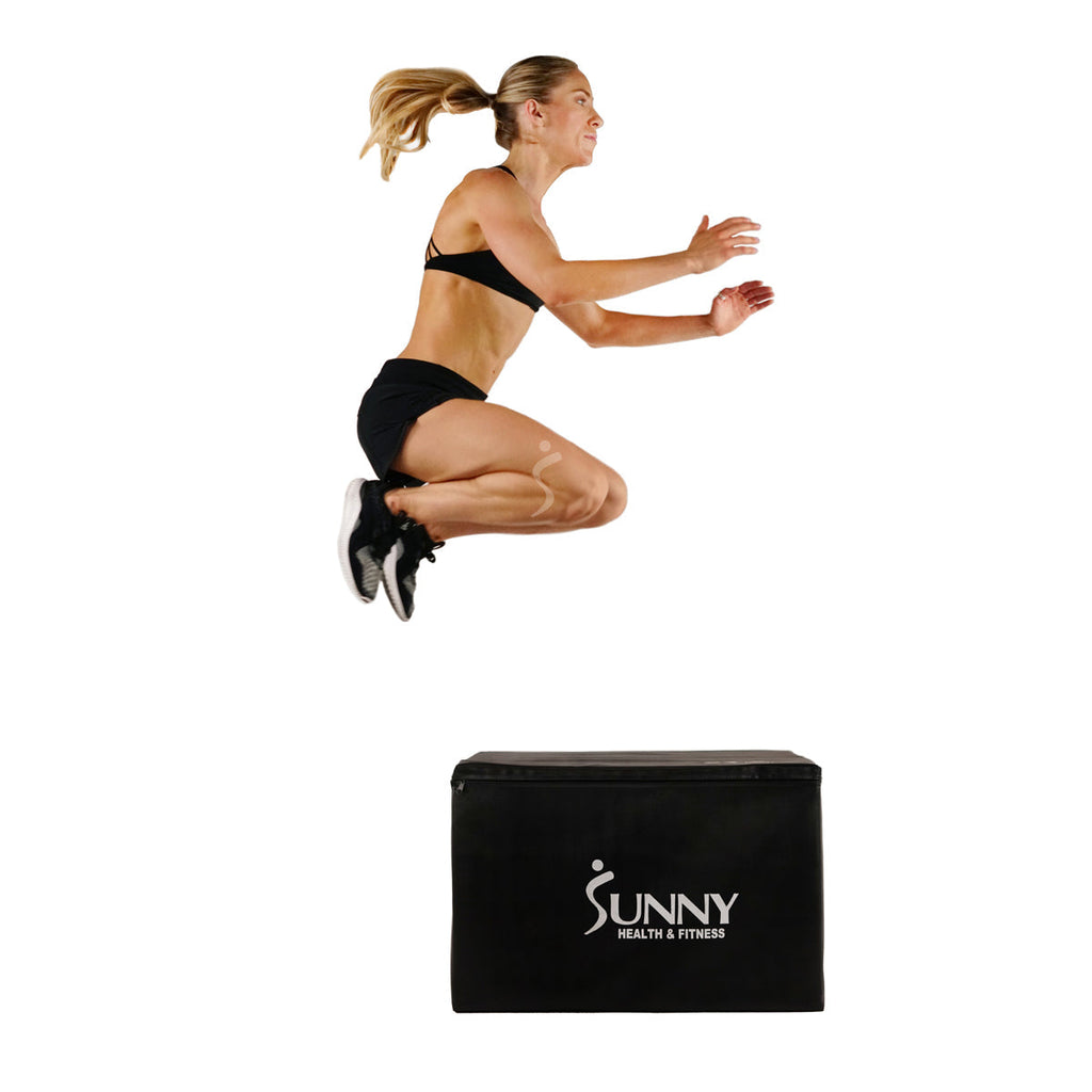 Foam Plyo Box, 440 lb Weight Capacity w/ 3 in 1 Height Adjustment - 30"/24"/20"