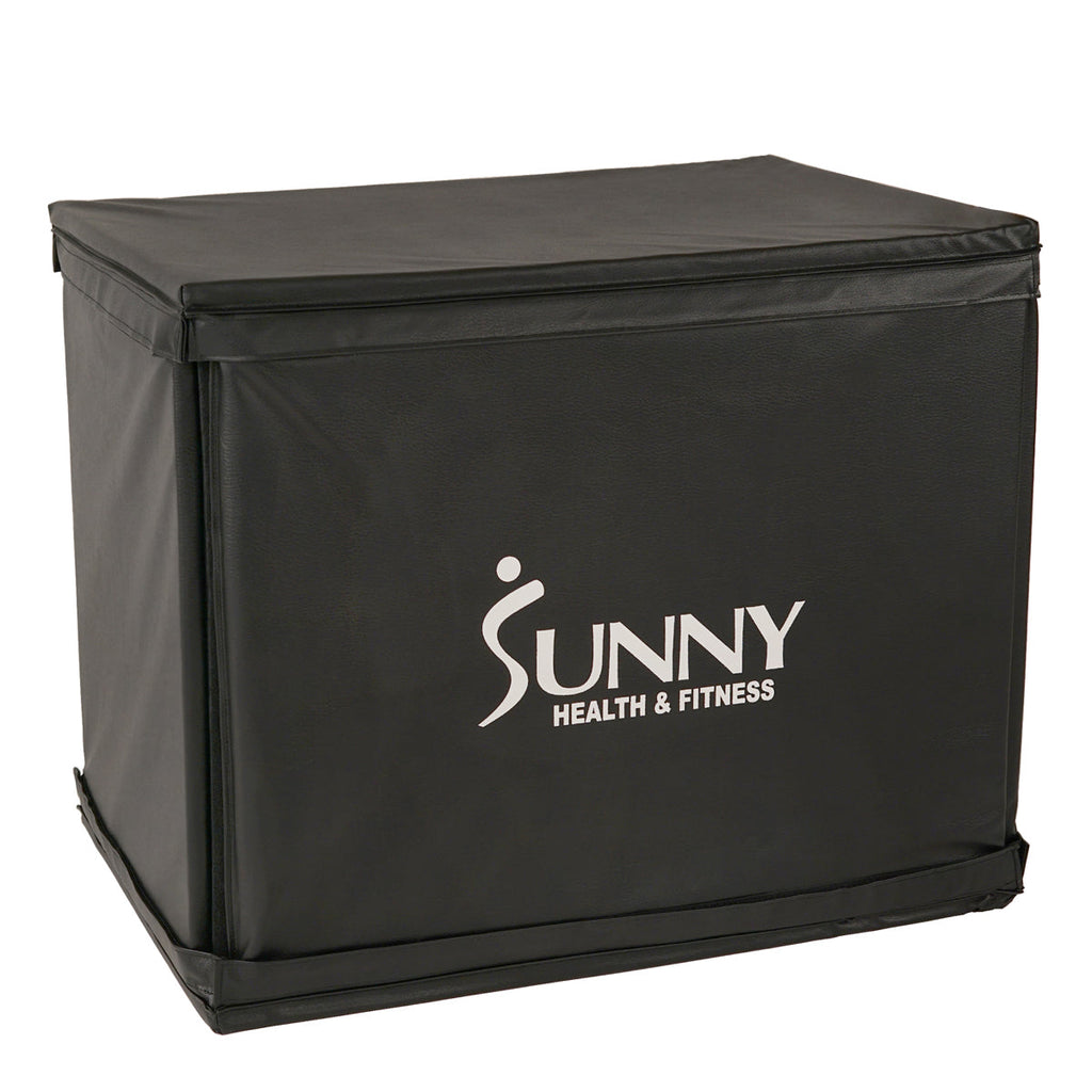 Wood Plyo Box w/ Removable Cover, 500 lb Weight Capacity & 3 in 1 Height Adjustment - 30"/24"/20"