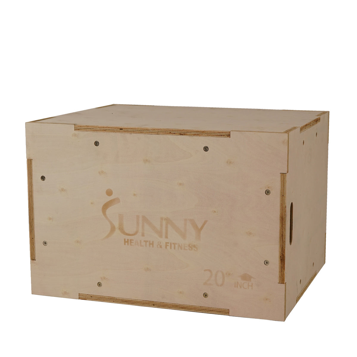 Wood Plyo Box w/ Removable Cover, 500 lb Weight Capacity & 3 in 1 Height Adjustment - 30"/24"/20"