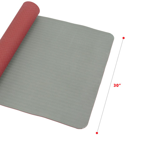 Yoga Mat Extra Wide and Length 30" x 72" - Dual Color