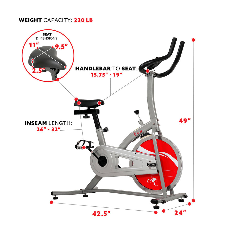 Chain Drive Indoor Cycling Trainer Exercise Bike