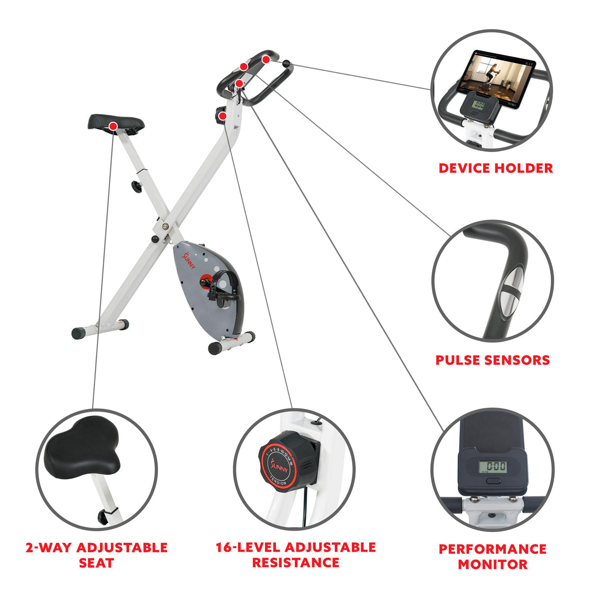 Stationary Exercise Foldable Bike