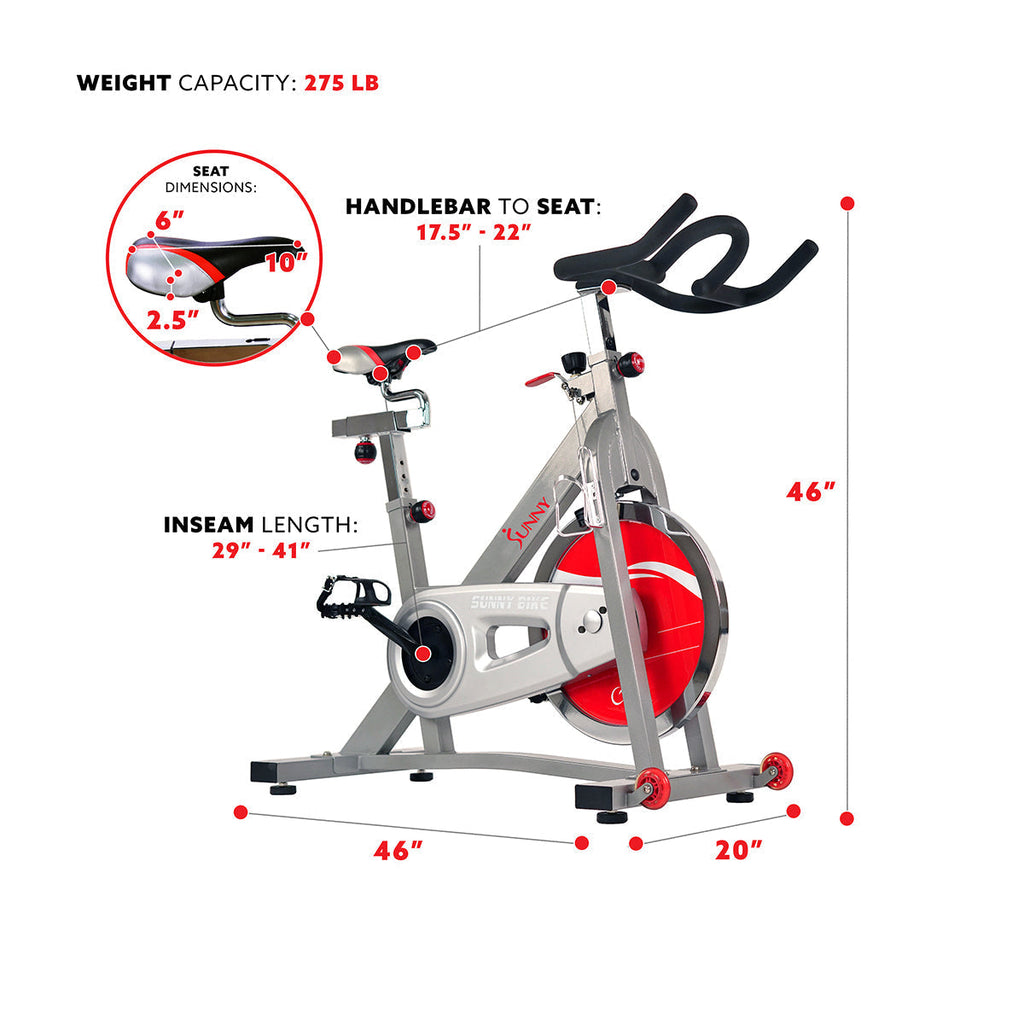 40 lb Flywheel Belt Drive Pro Indoor Cycling Exercise Bike