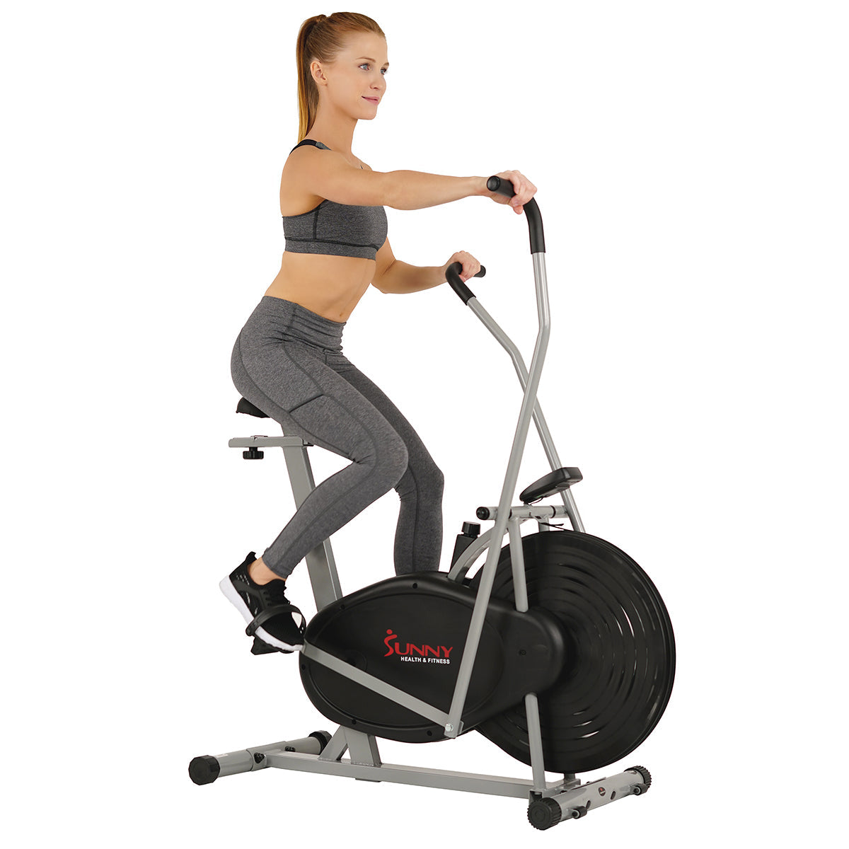 Air Resistance Hybrid Upright Exercise Bike w/ Arm Exercisers