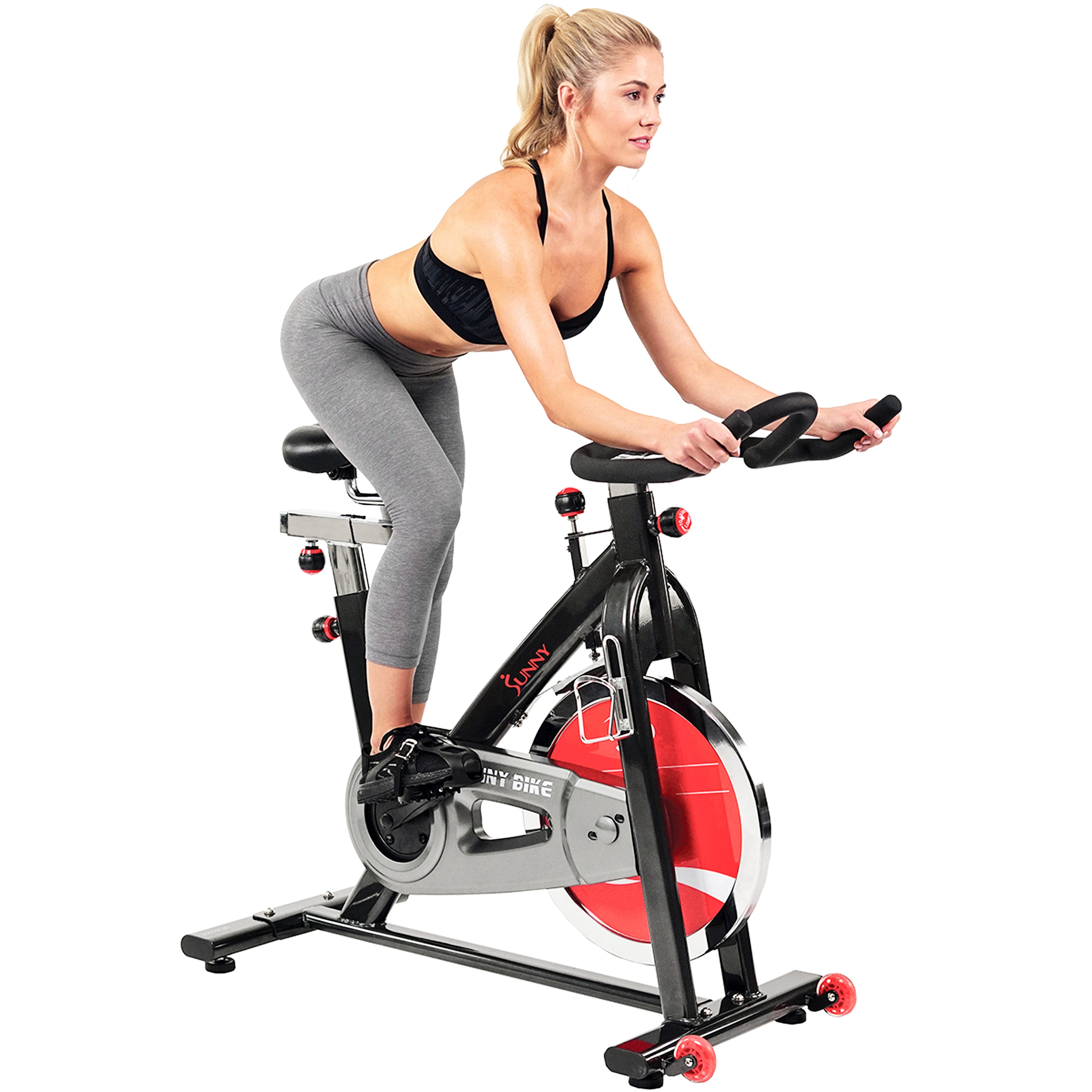 Belt Drive Indoor Cycling Bike with Heavy 49 LB Flywheel