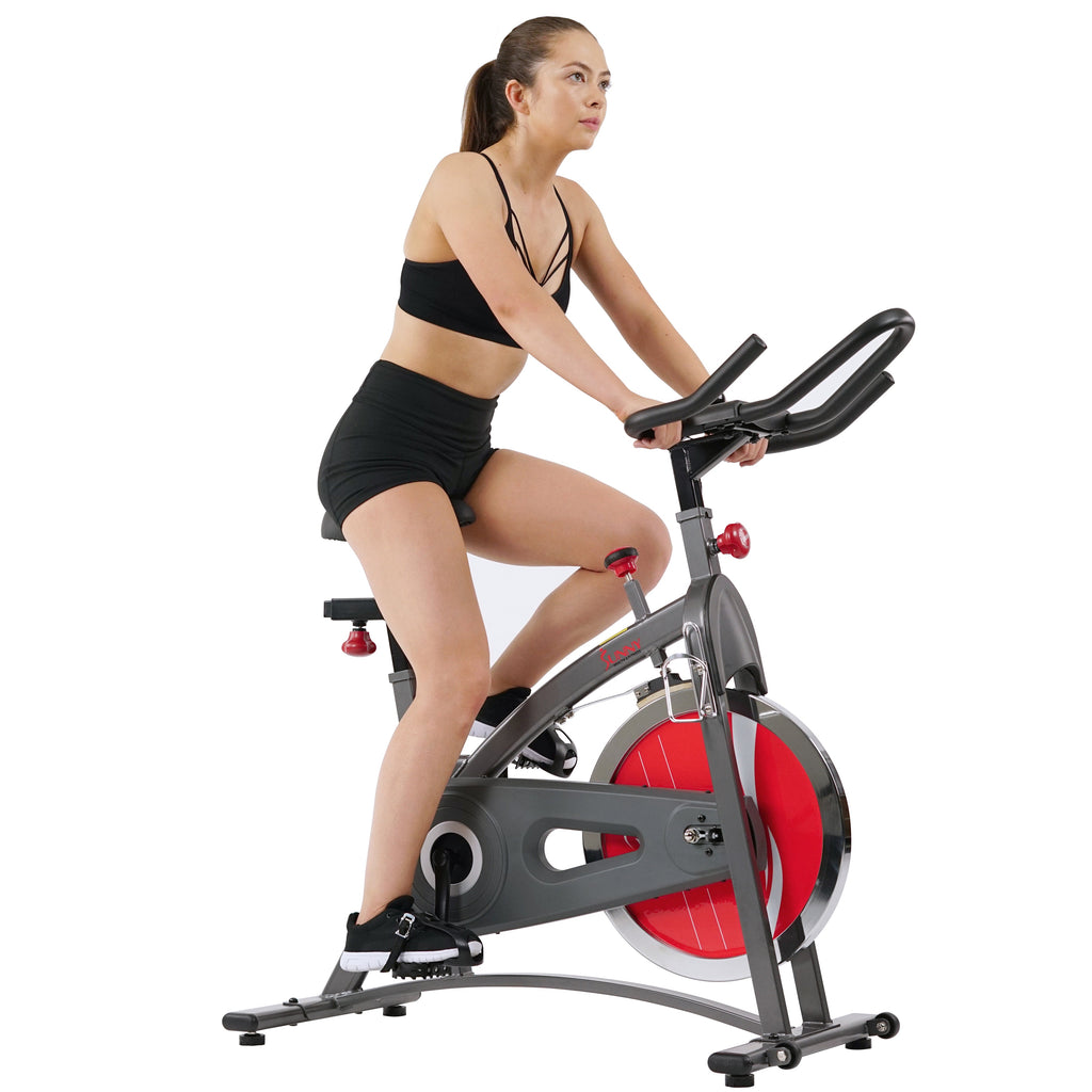 Belt Drive Indoor Cycling Bike Exercise Bike w/ LCD Monitor