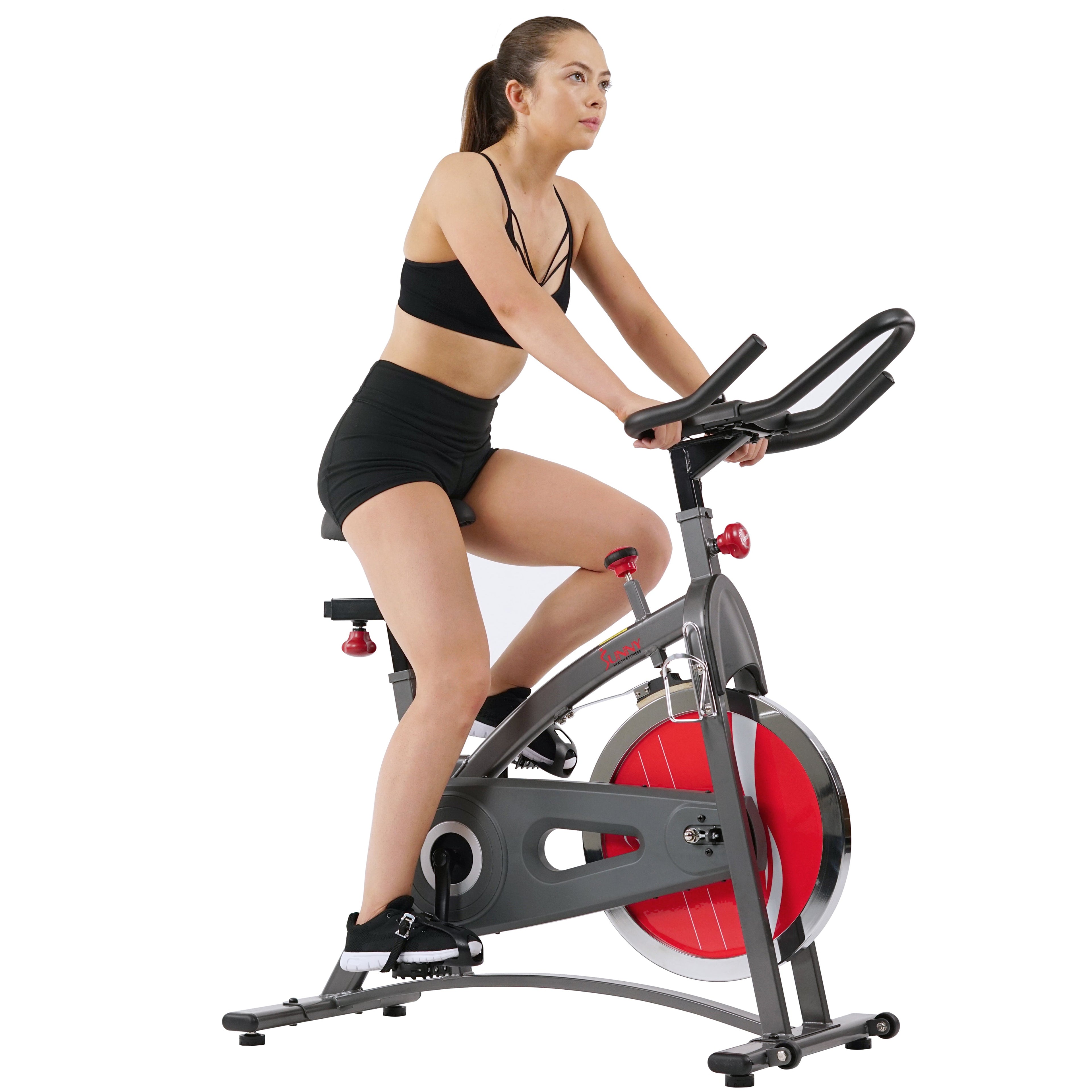 Belt Drive Indoor Cycling Bike Exercise Bike w/ LCD Monitor