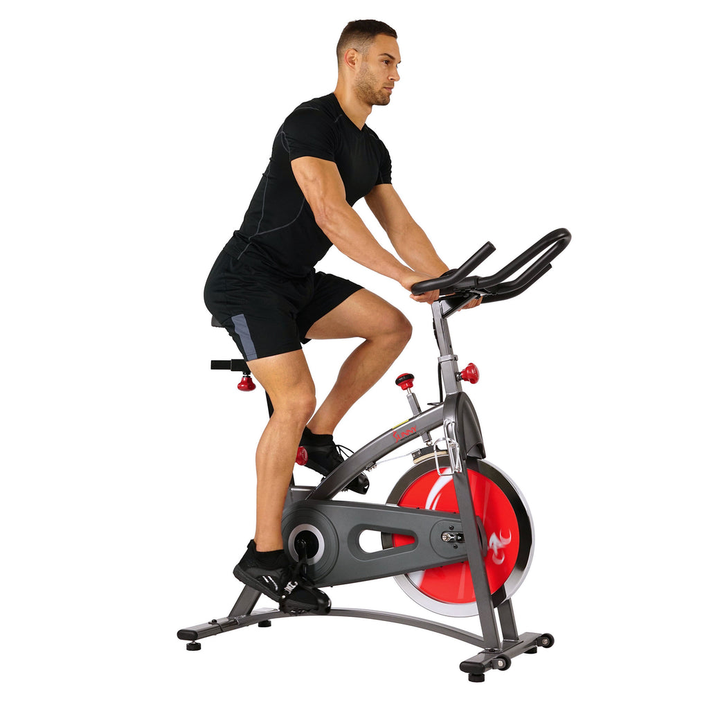 Belt Drive Indoor Cycling Bike Exercise Bike w/ LCD Monitor