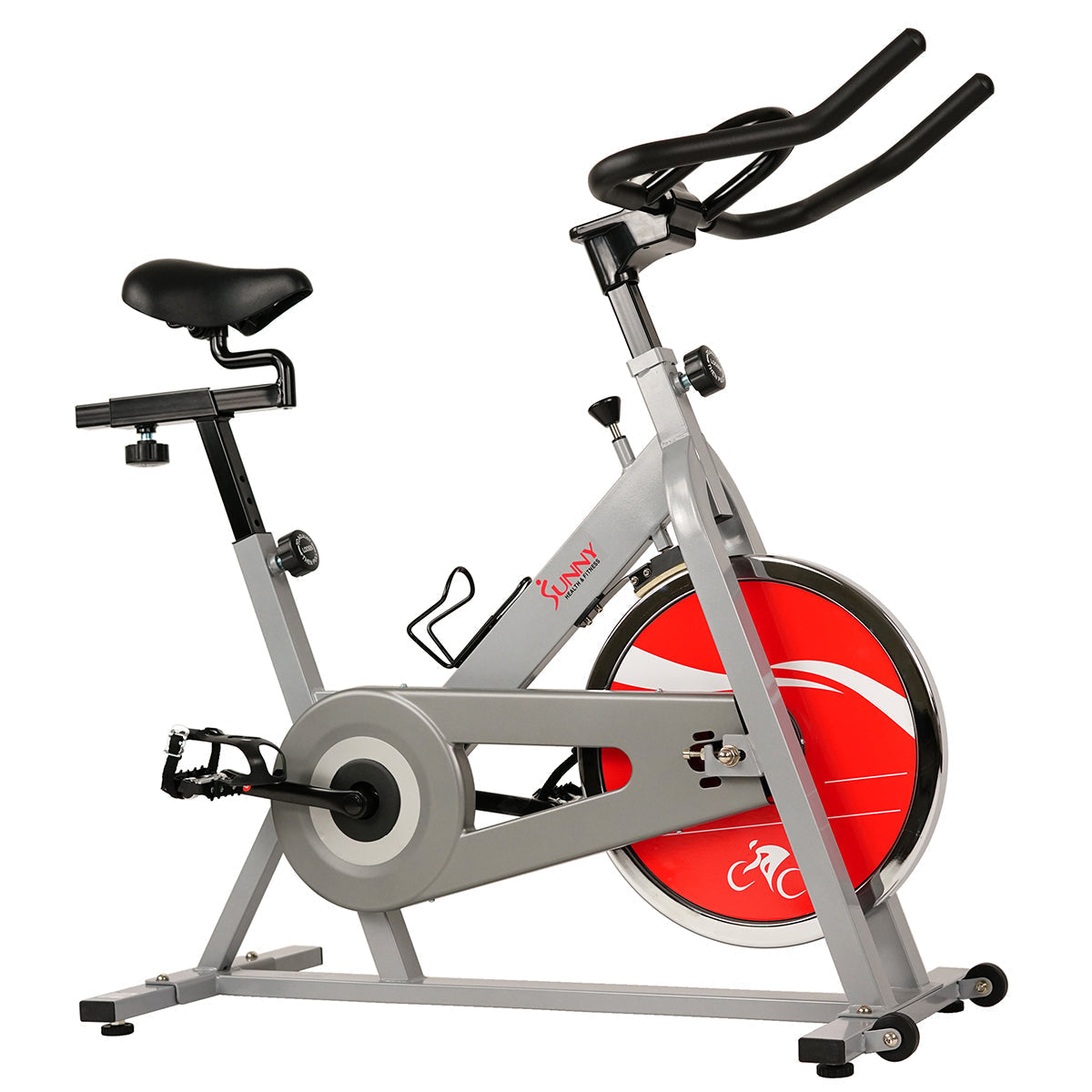 Chain Drive Indoor Cycling Trainer Exercise Bike - Silver