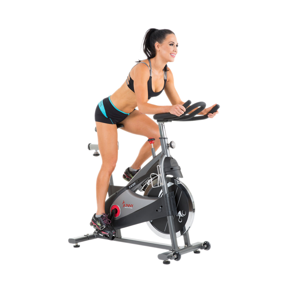 Clipless Pedal Premium Indoor Cycling Exercise Bike with Chain Drive