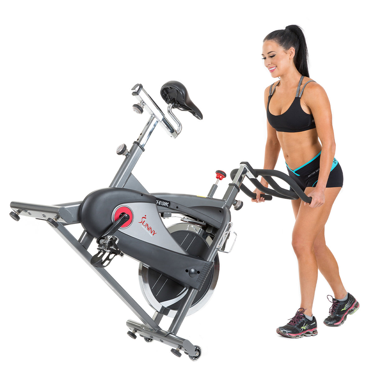 Clipless Pedal Premium Indoor Cycling Exercise Bike with Chain Drive