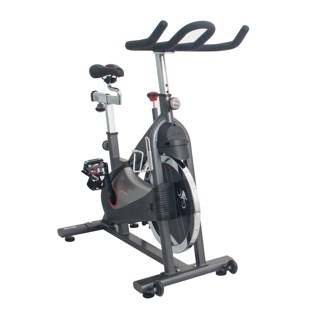 Clipless Pedal Premium Indoor Cycling Exercise Bike with Chain Drive