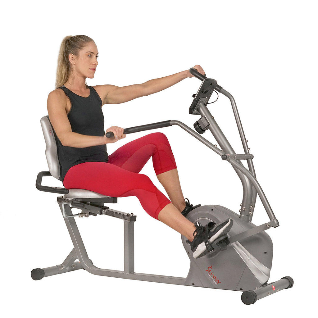 Cross Trainer Magnetic Recumbent Bike with Arm Exercisers