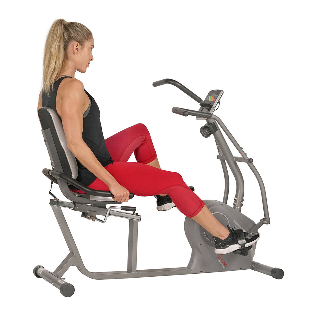 Cross Trainer Magnetic Recumbent Bike with Arm Exercisers
