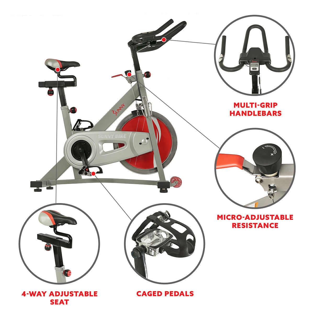 Fitness Pro II Indoor Cycling Bike with Device Mount and Advanced Display