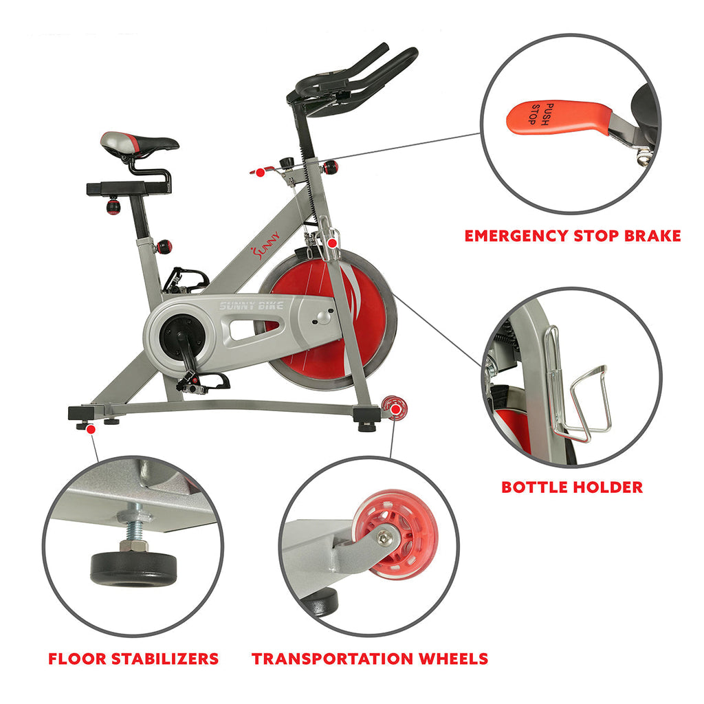 Fitness Pro II Indoor Cycling Bike with Device Mount and Advanced Display