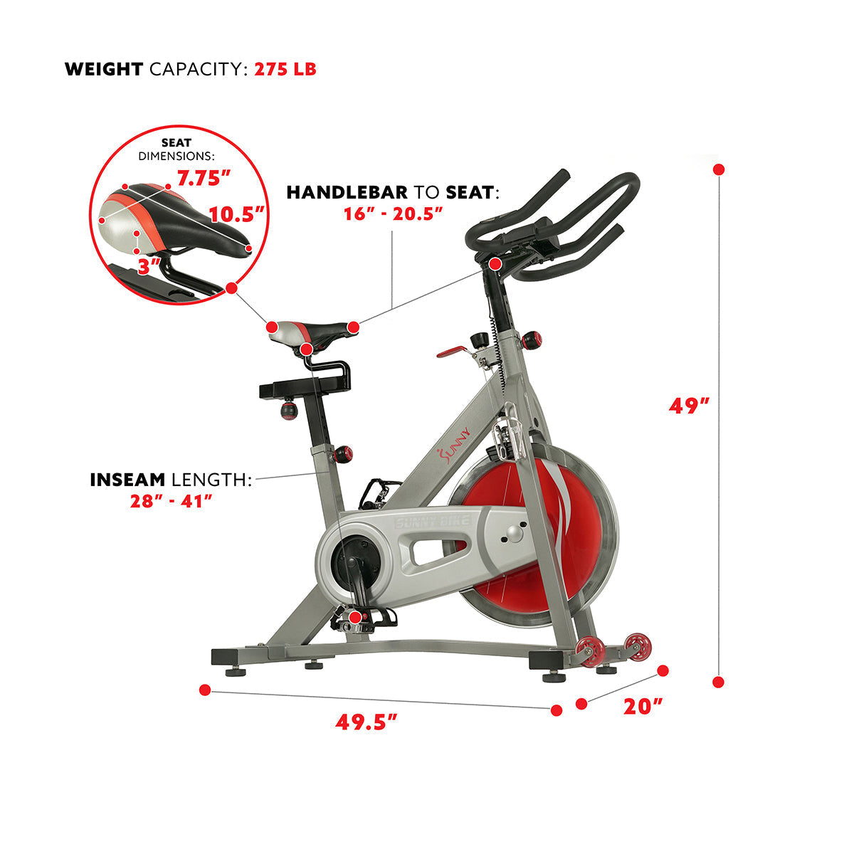 Fitness Pro II Indoor Cycling Bike with Device Mount and Advanced Display