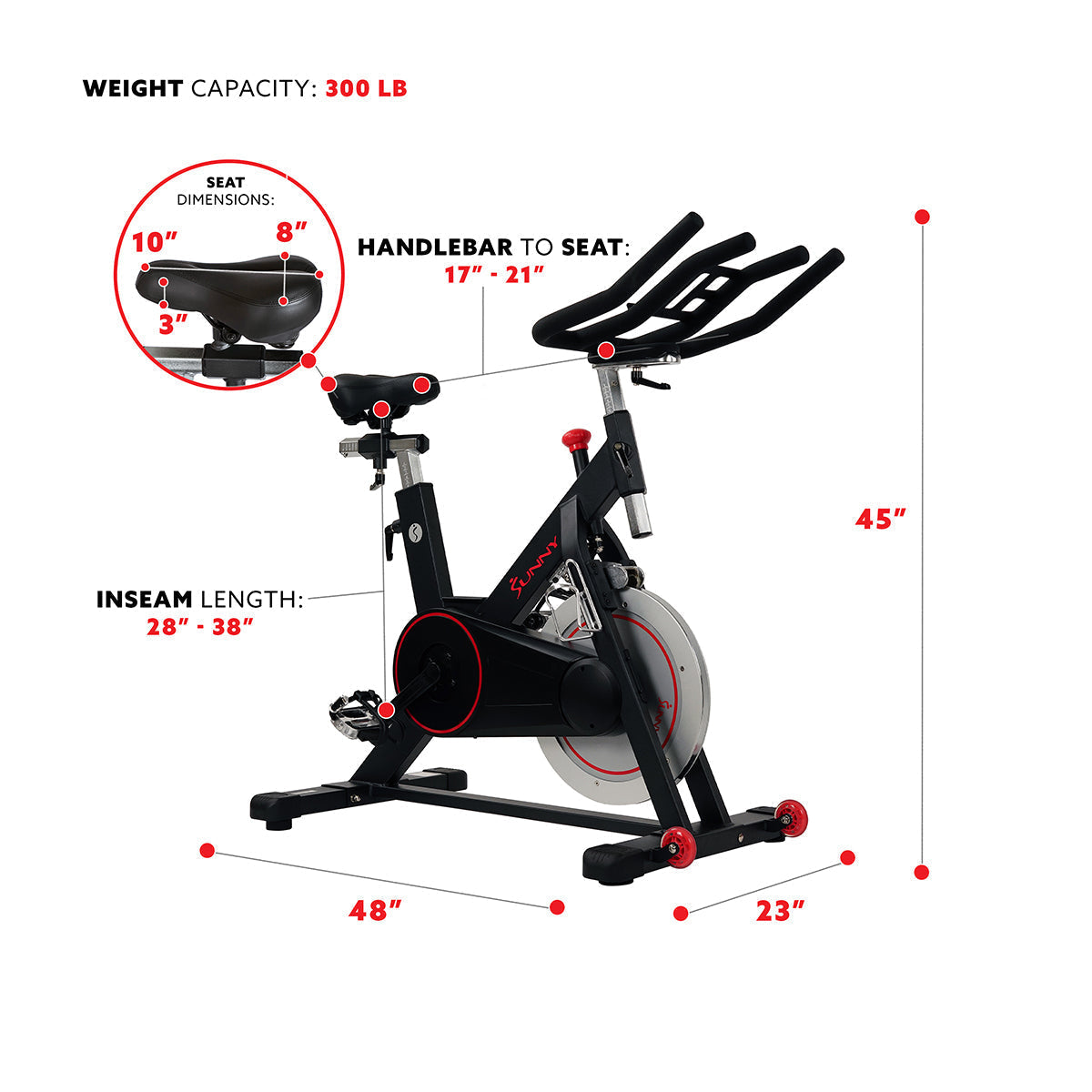 Magnetic Belt Drive Indoor Cycling Bike w/ High Weight Capacity and Device Holder
