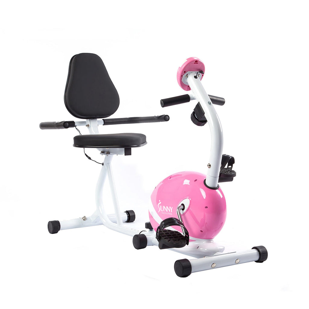 Magnetic Recumbent Bike Exercise Bike, 220lb Capacity, Monitor, Pulse Rate Monitoring