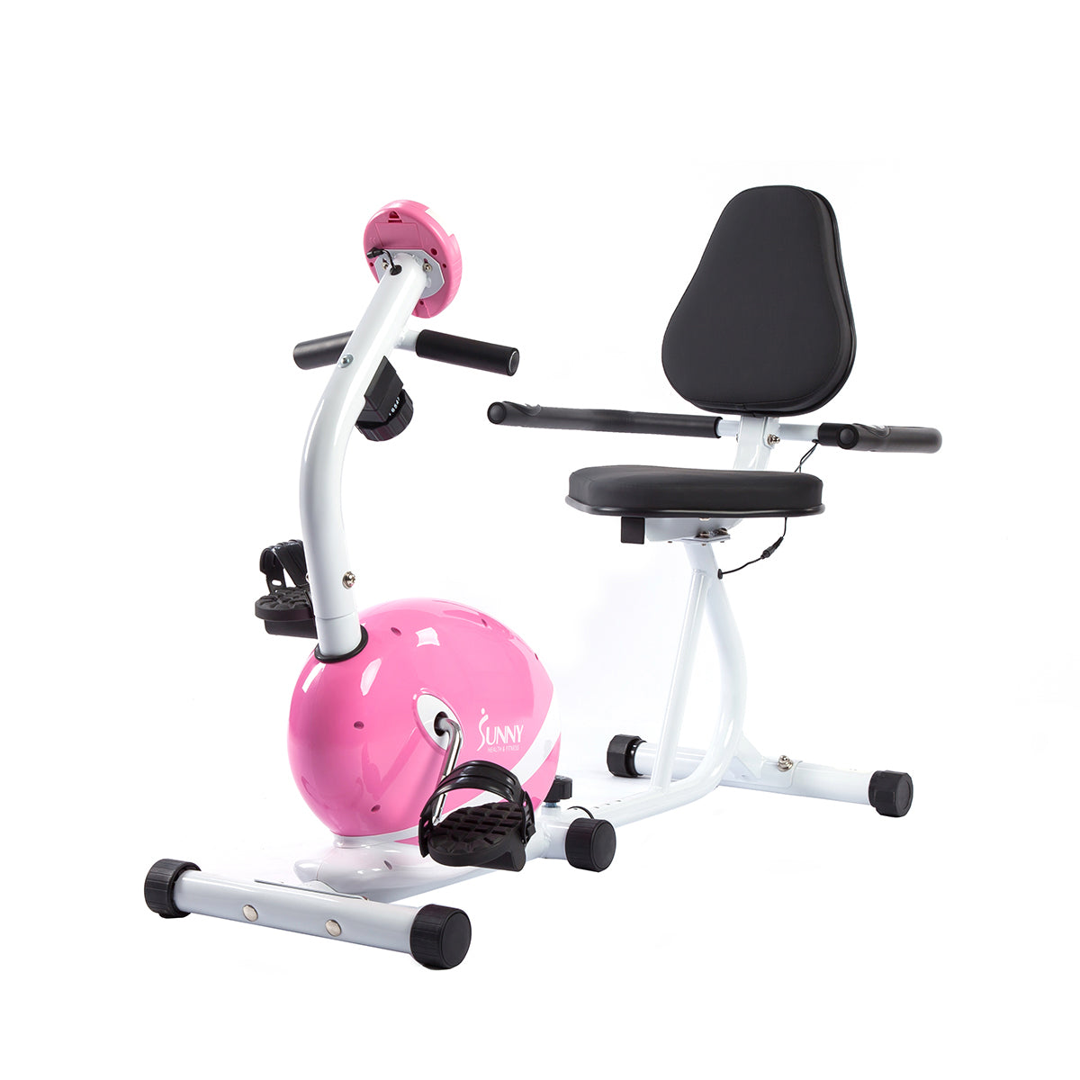 Magnetic Recumbent Bike Exercise Bike, 220lb Capacity, Monitor, Pulse Rate Monitoring