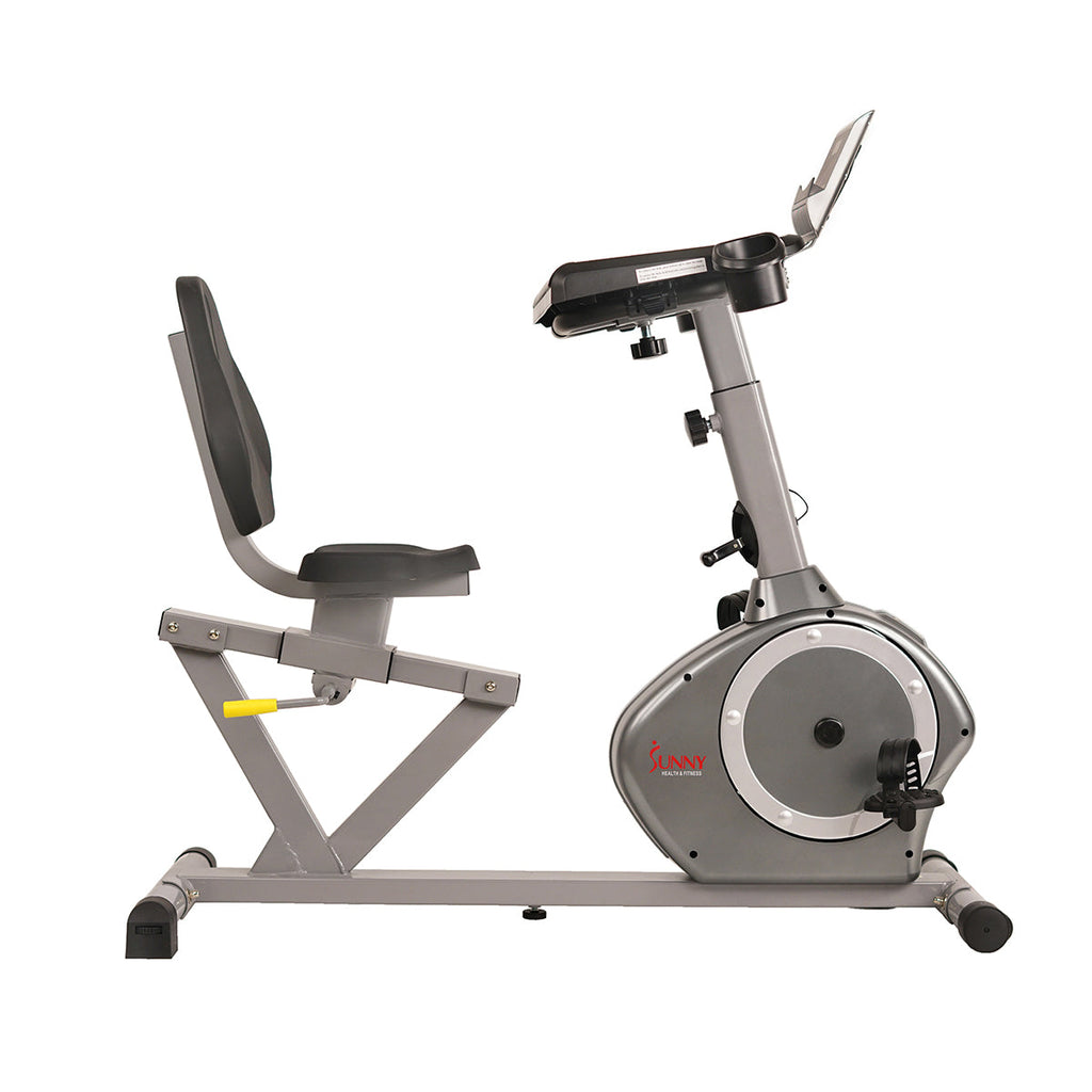 Magnetic Recumbent Desk Exercise Bike, 350lb High Weight Capacity, Monitor