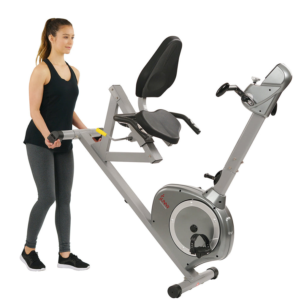 Magnetic Recumbent Exercise Bike, 350 lb High Weight Capacity, Arm Exercisers, Monitor, Pulse Rate