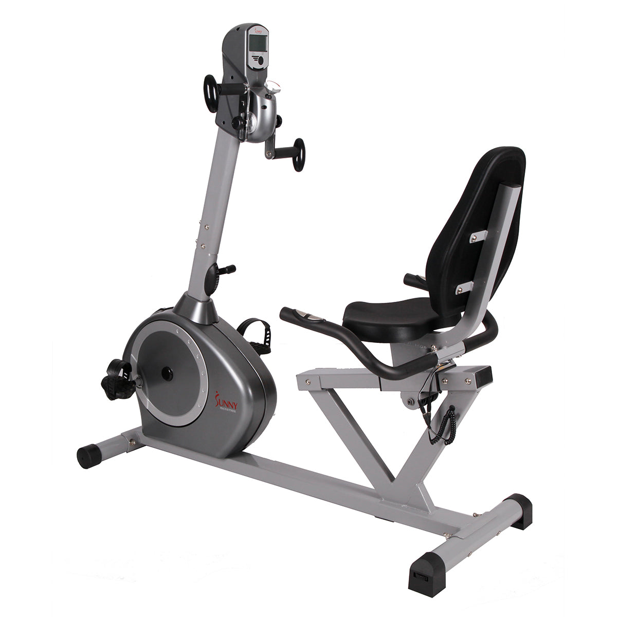 Magnetic Recumbent Exercise Bike, 350 lb High Weight Capacity, Arm Exercisers, Monitor, Pulse Rate
