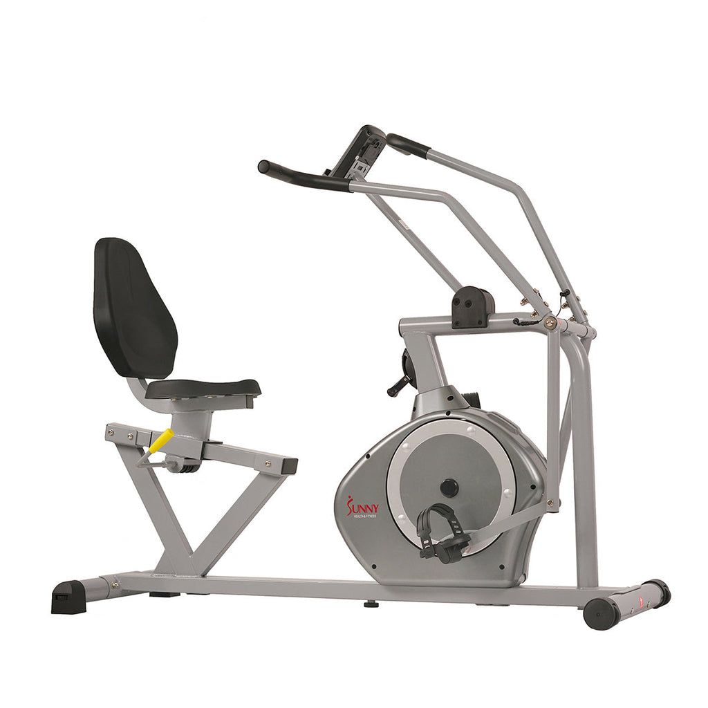 Magnetic Recumbent Exercise Bike, 350lb High Weight Capacity, Arm Exercisers, Monitor, Pulse Rate