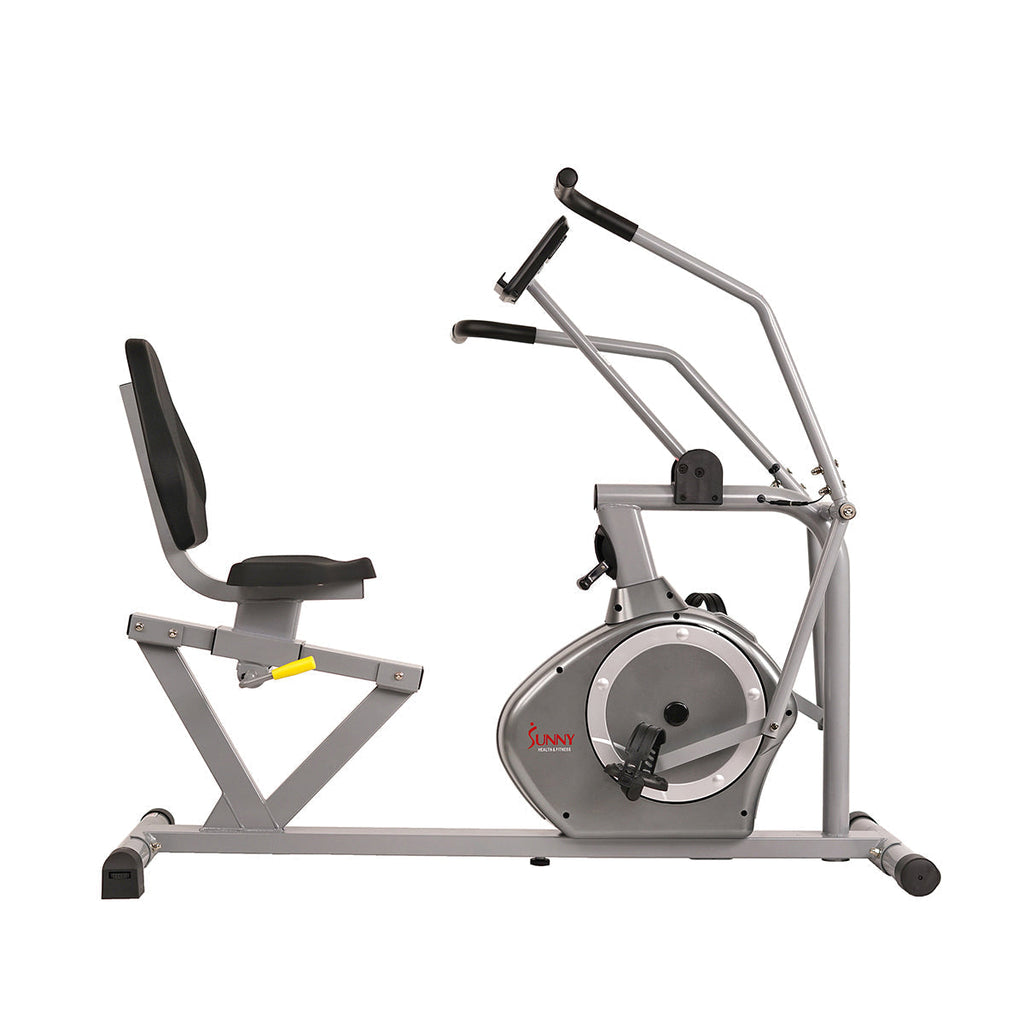 Magnetic Recumbent Exercise Bike, 350lb High Weight Capacity, Arm Exercisers, Monitor, Pulse Rate