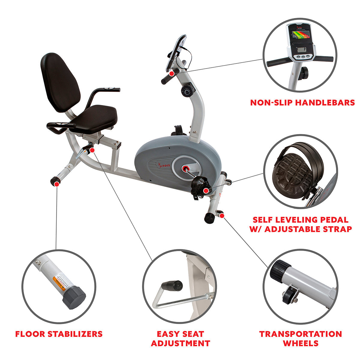 Magnetic Recumbent Exercise Bike