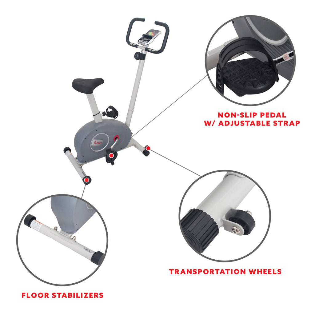Magnetic Resistance Upright Bike with Advanced Digital Monitor