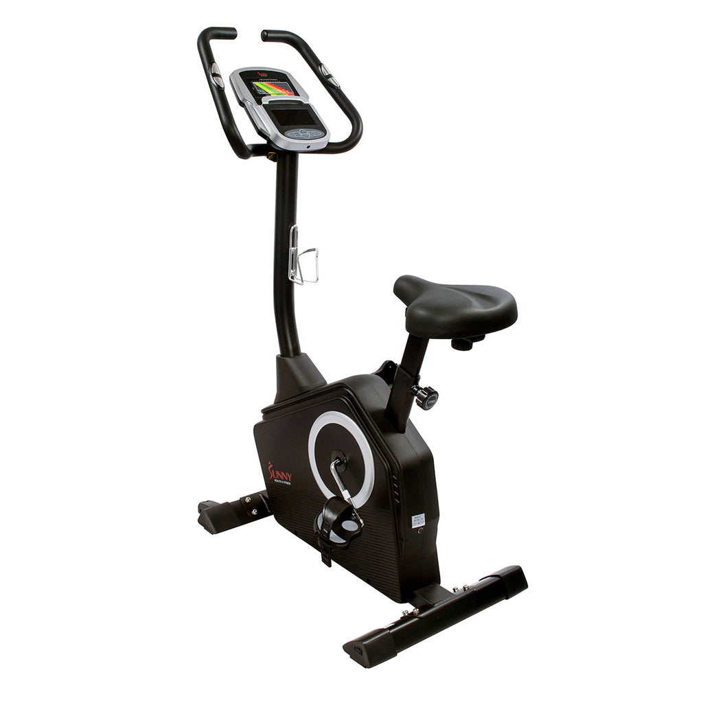 Magnetic Upright Exercise Bike with Programmable Monitor and Pulse Rate Monitoring