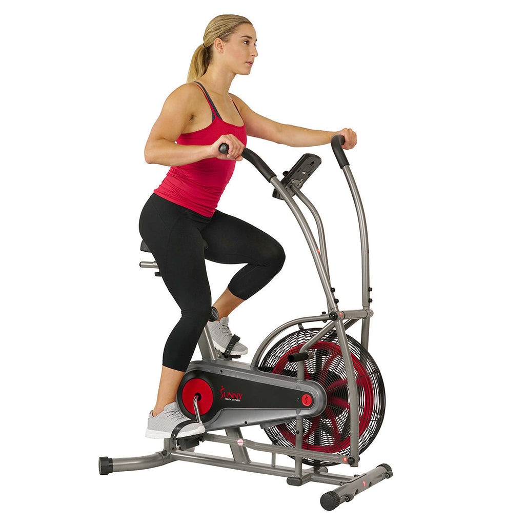 Motion Air Bike, Fan Exercise Bike with Unlimited Resistance and Device Holder