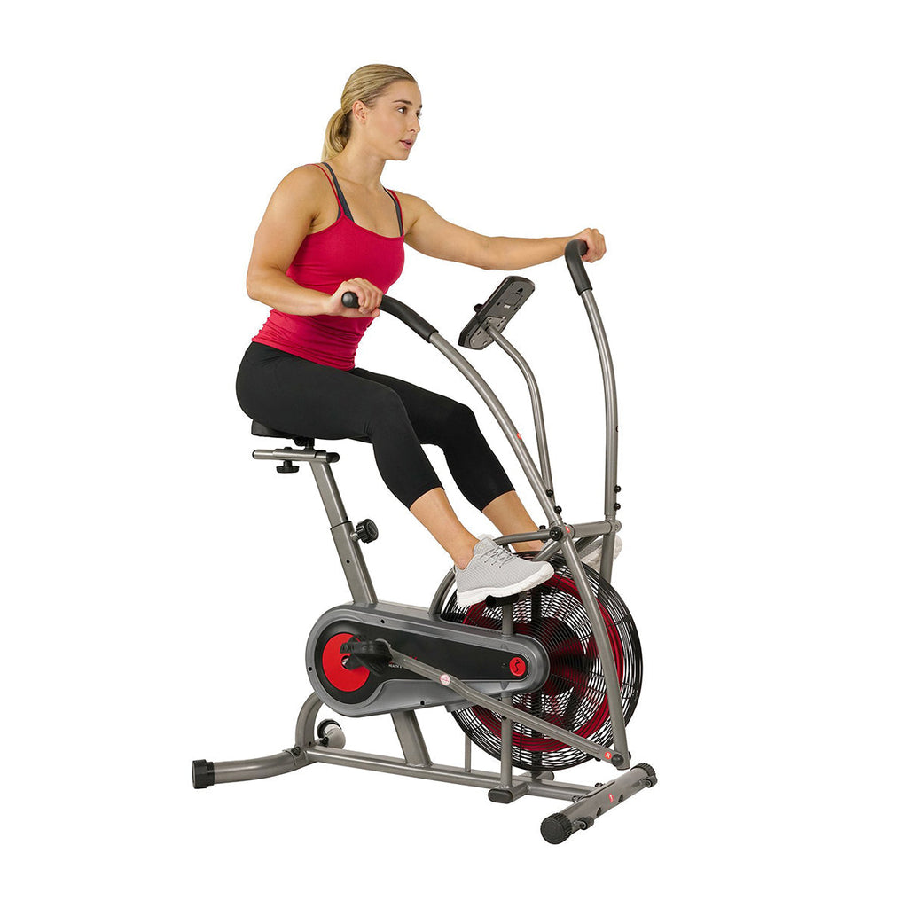 Motion Air Bike, Fan Exercise Bike with Unlimited Resistance and Device Holder