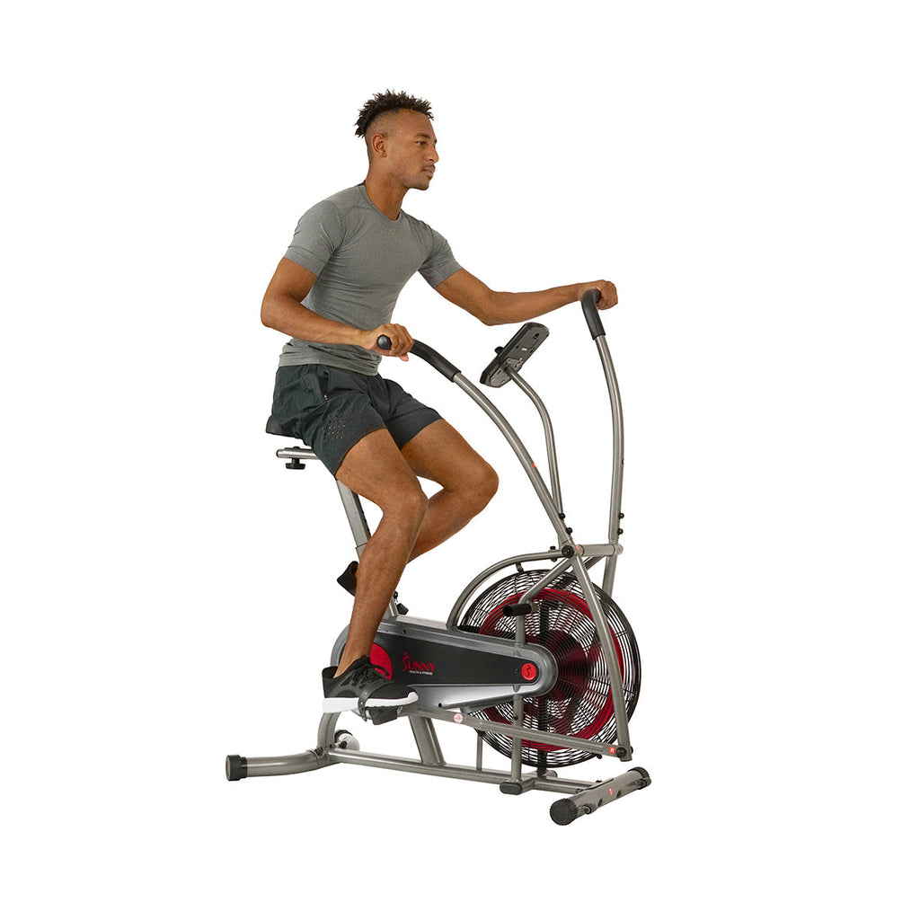 Motion Air Bike, Fan Exercise Bike with Unlimited Resistance and Device Holder