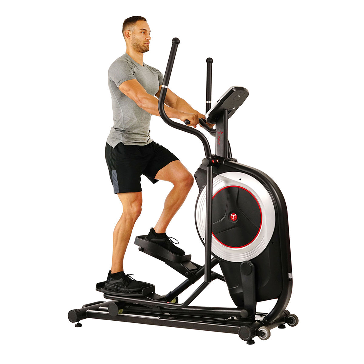 Motorized Elliptical Machine w/ Device Holder, Programmable Monitor and Heart Rate Monitoring