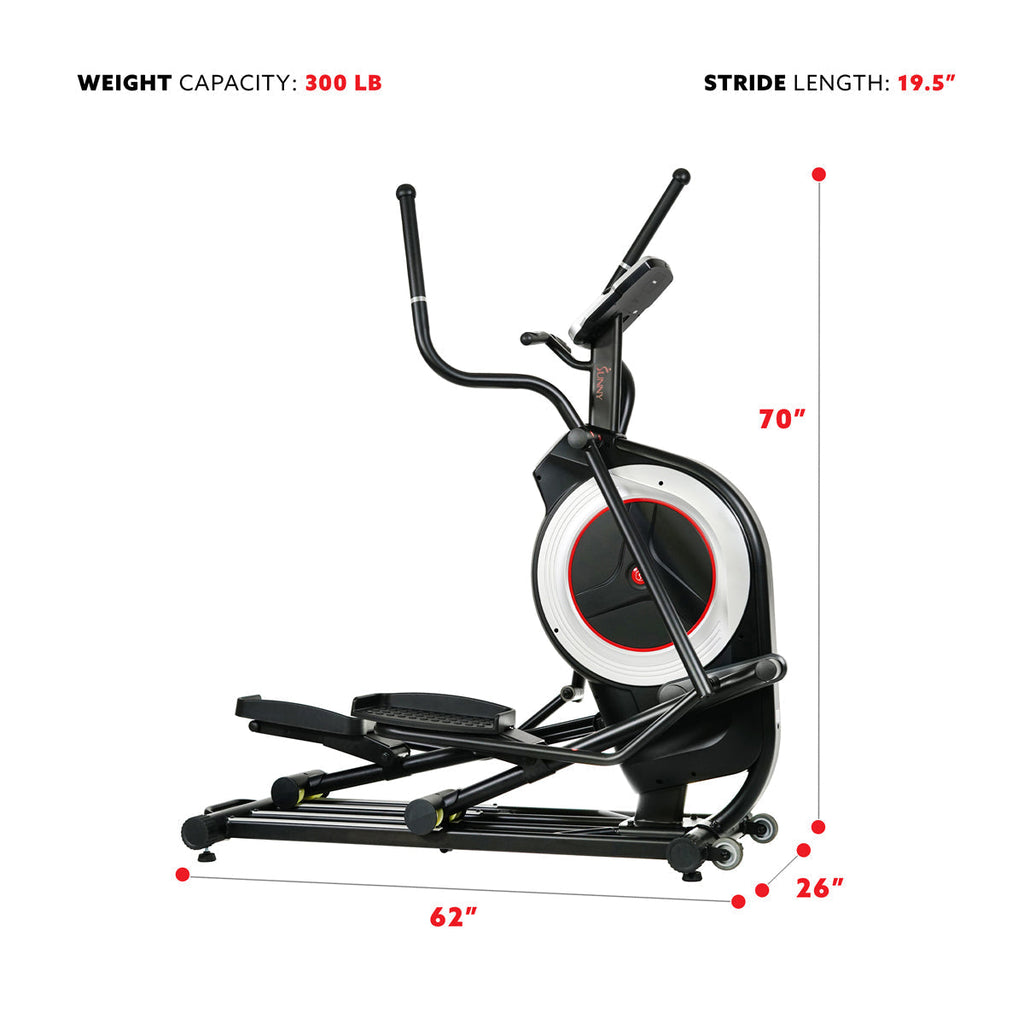 Motorized Elliptical Machine w/ Device Holder, Programmable Monitor and Heart Rate Monitoring