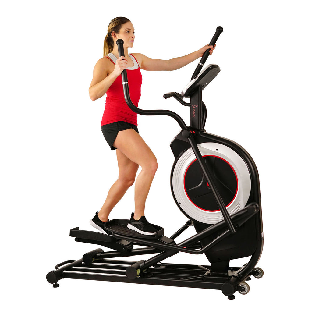 Motorized Elliptical Machine w/ Device Holder, Programmable Monitor and Heart Rate Monitoring