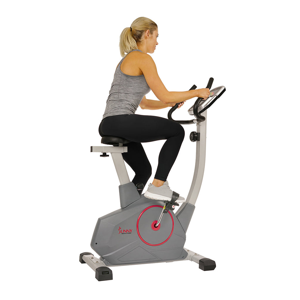 Upright Exercise Bike with Performance Monitor, Device Holder, 275 LB Max User Weight