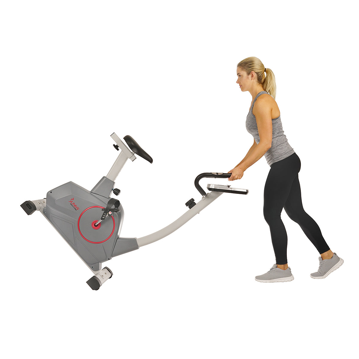 Upright Exercise Bike with Performance Monitor, Device Holder, 275 LB Max User Weight