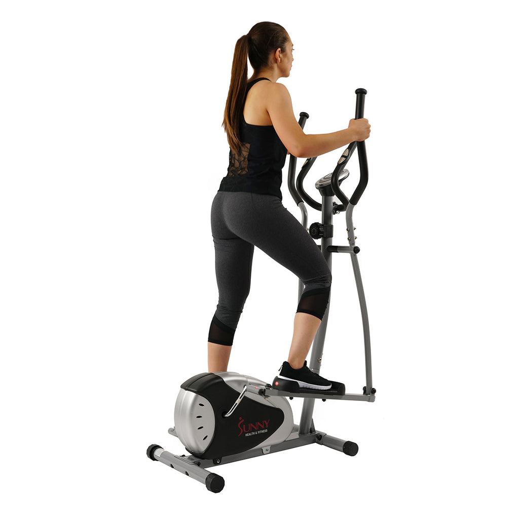 Magnetic Elliptical Bike Elliptical Machine w/ LCD Monitor and Heart Rate Monitoring