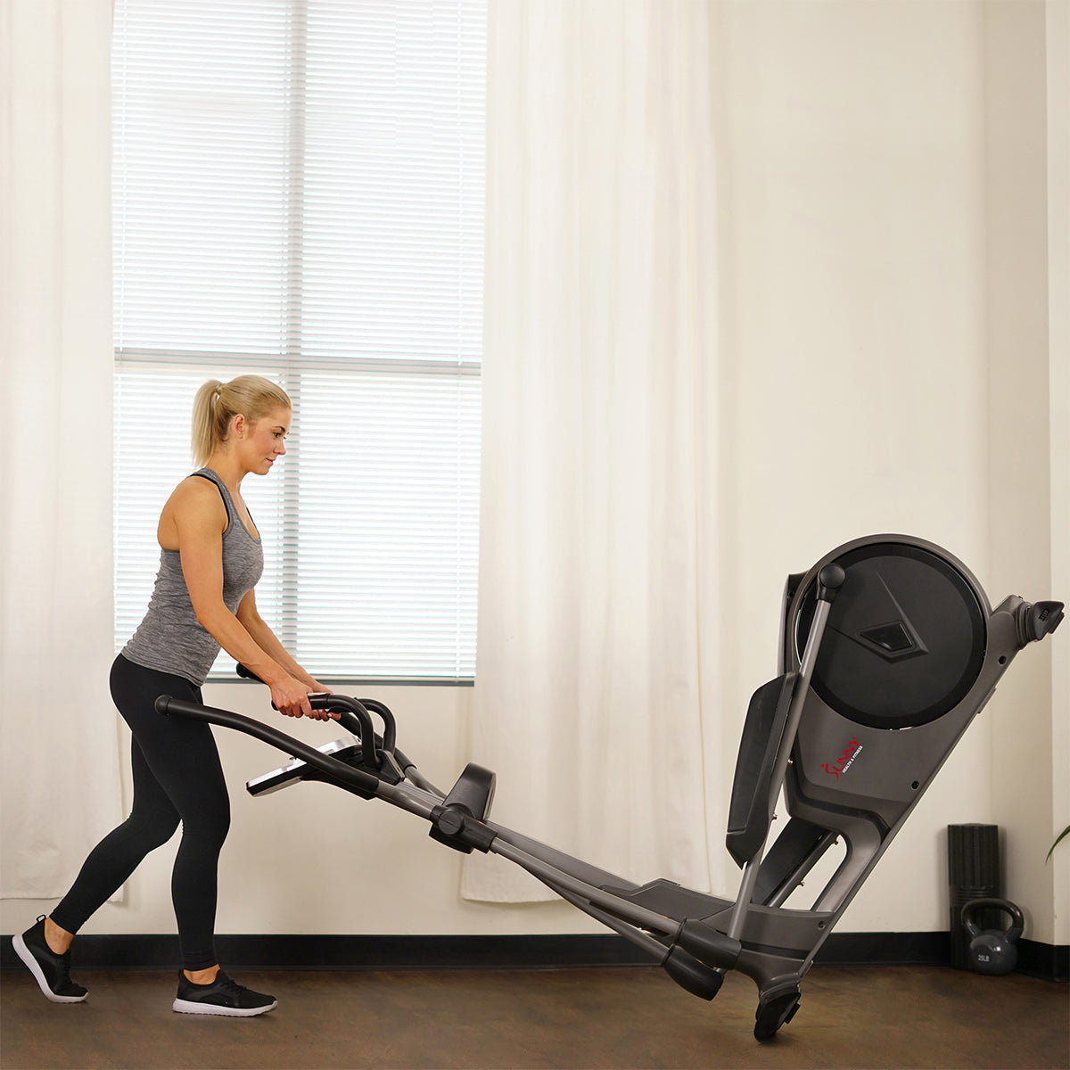 Magnetic Elliptical Machine w/ Device Holder, Programmable Monitor and Heart Rate Monitoring