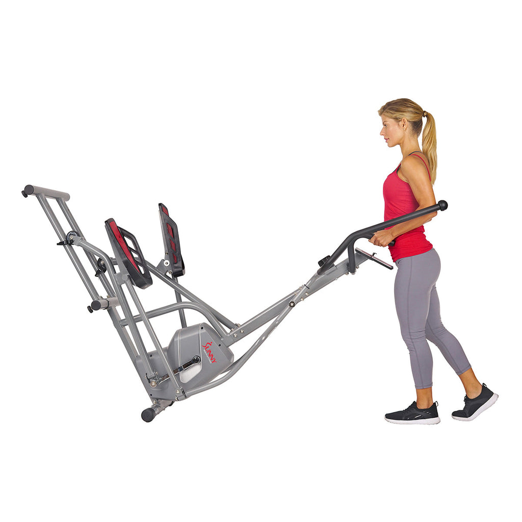 Magnetic Elliptical Trainer Elliptical Machine w/ Device Holder, LCD Monitor and Heart Rate Monitor