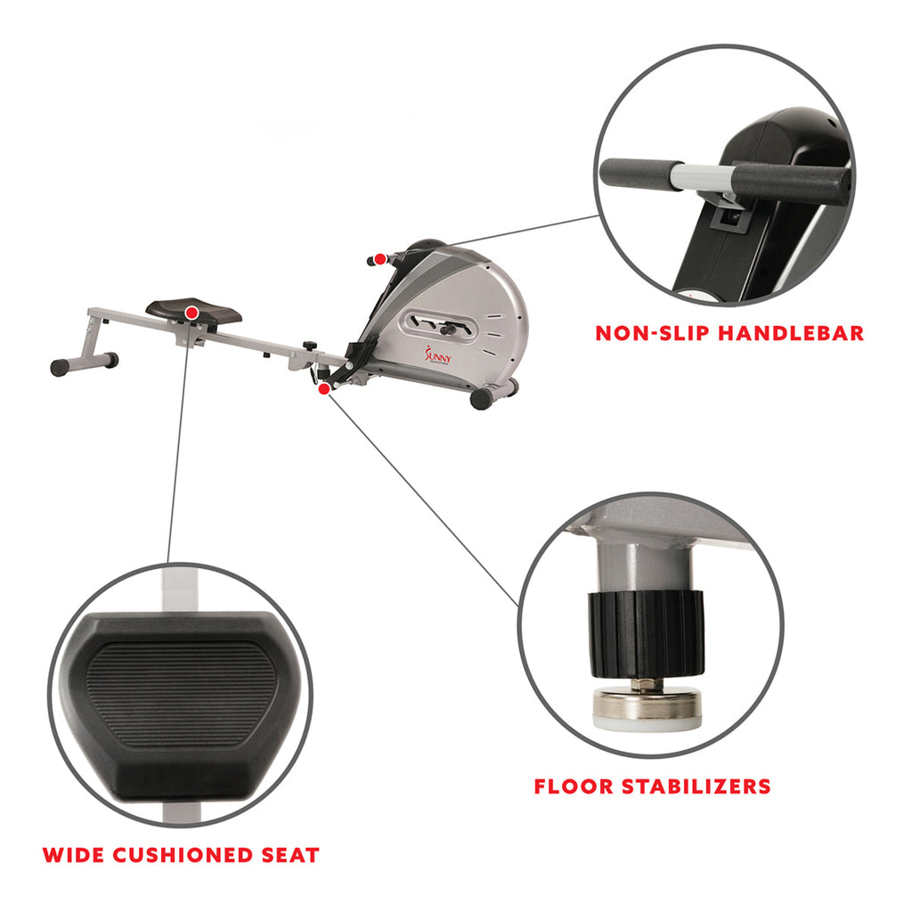 Elastic Cord Rowing Machine Rower w/ LCD Monitor
