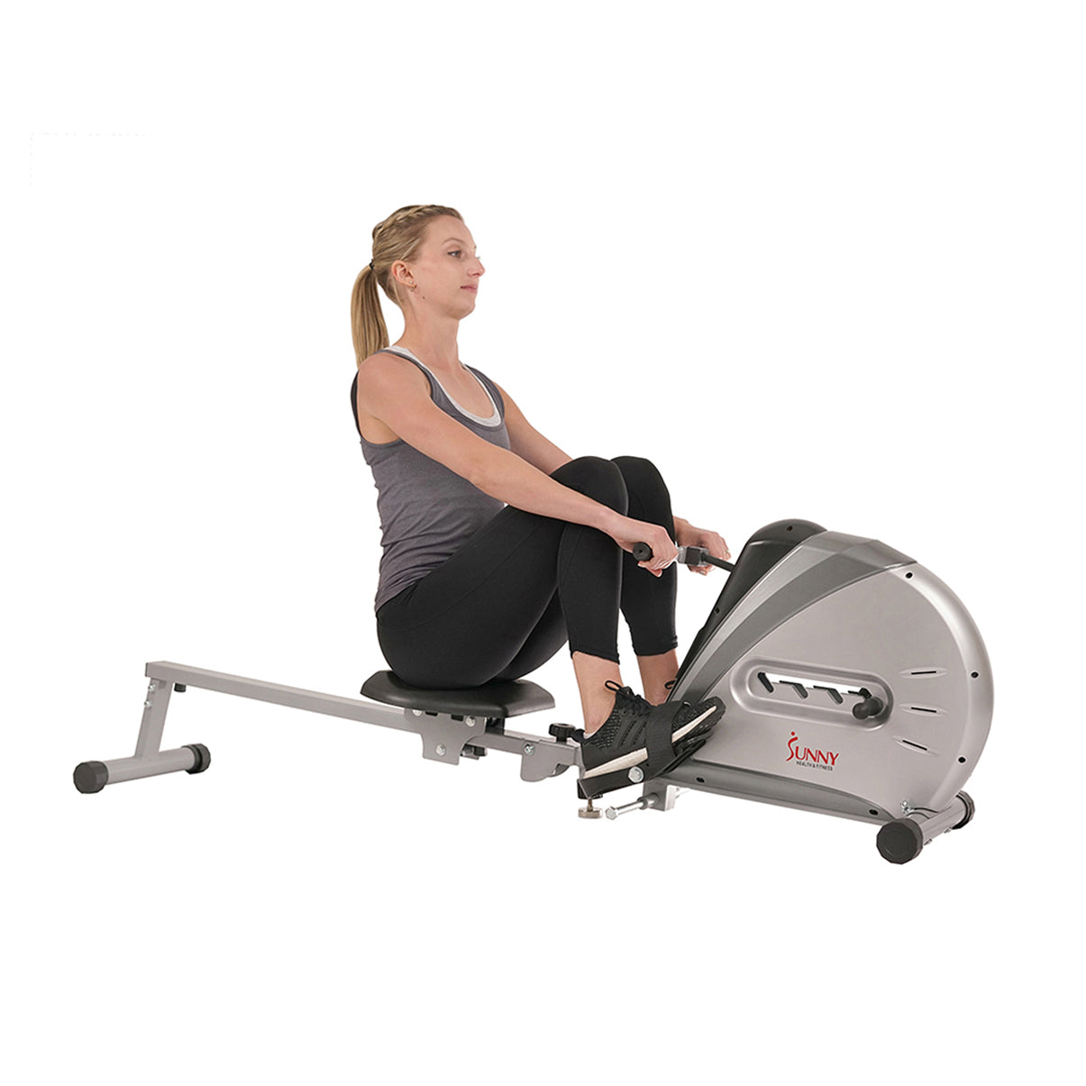 Elastic Cord Rowing Machine Rower w/ LCD Monitor